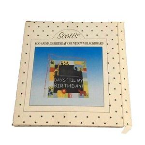 Scotts Zoo Animals Bithday Countdown Count Down Board Chalkboard NEW